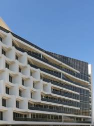 The total area of the building is 8000 square meters. Using concrete and glass on the façade of the building and avoiding too many ornaments are the notable features of the modern architecture of this building..