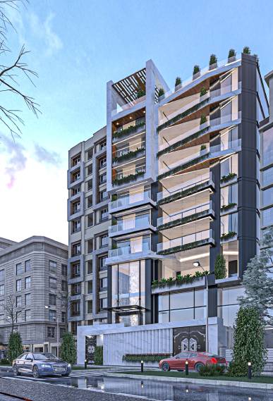 It includes 6 floors above the ground floor and 4 floors under the ground, and there is one unit with an area of 500 square meters on each floor