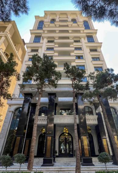 Calisto building on Aghdasieh Shomali Street with 9 residential units, 11 floors above the ground floor and 4 floors under the ground is considered as a jewel in Aghdasieh. This building has been designed for a land covering 1000 square meters. It includes 480-meter units. The significant feature of this building is that slab stones in the largest dimensions have been used in its architecture, and the kitchens have been furnished with the most up-to-date and reputable brands of the world. 